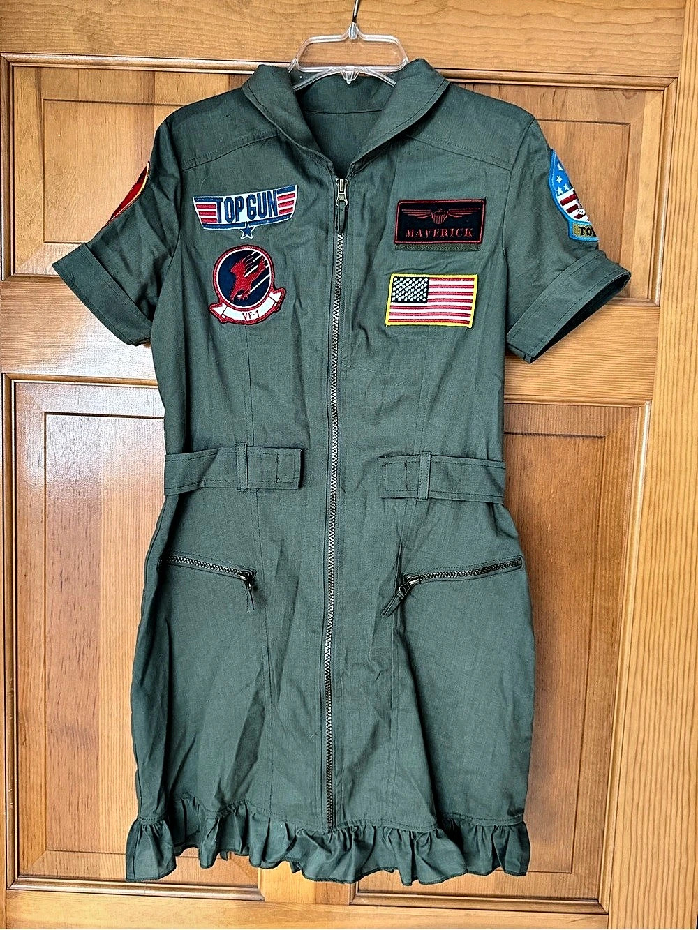 Top Gun Military Flight Suit Mini Dress